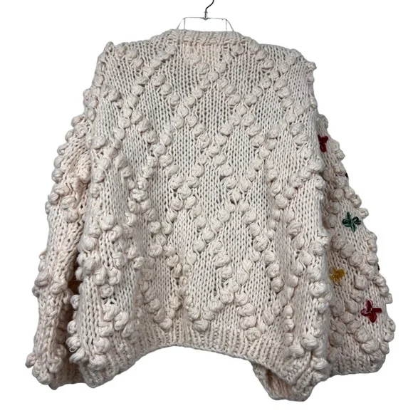 Anthropologie Rare In Things Bauble Chunky Knit Cardigan